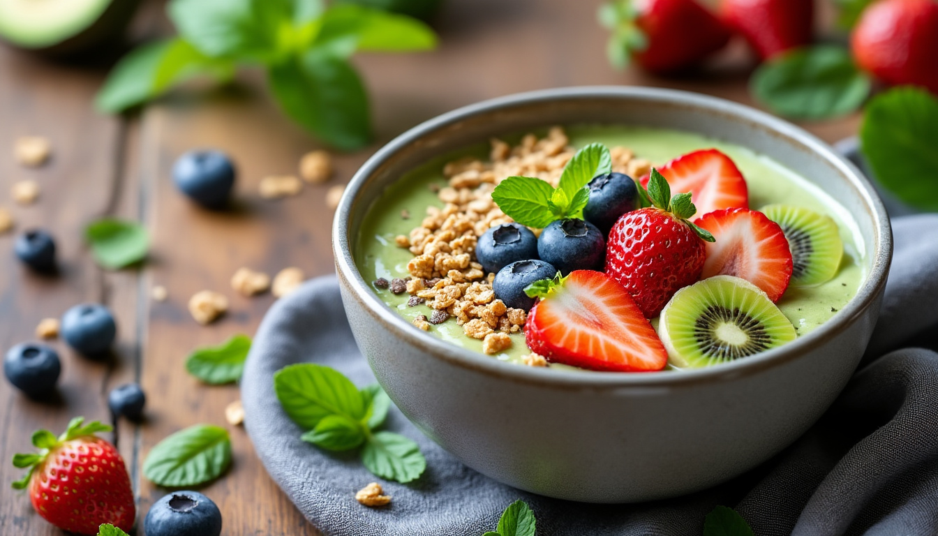 découvrez notre recette facile de smoothie bowl avocat banane : un mélange savoureux, riche en bienfaits pour la santé, parfait pour un petit-déjeuner frais et équilibré.