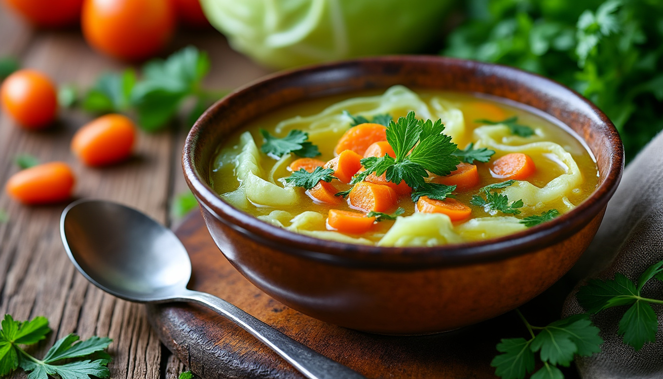 découvrez notre recette de soupe paléo au chou, idéale pour mincir tout en vous régalant. une soupe saine, nourrissante et facile à préparer pour une alimentation équilibrée !