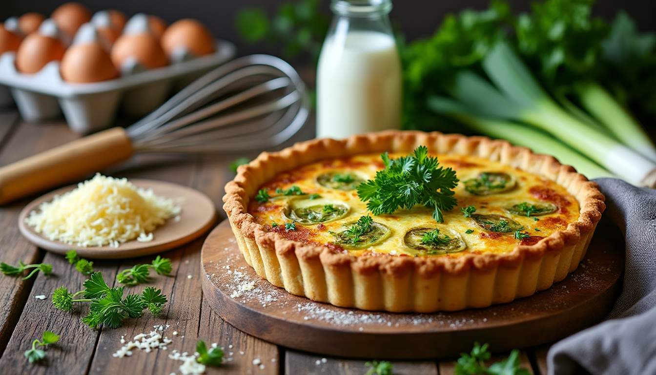découvrez tout sur la quiche aux poireaux : une recette facile et savoureuse, des astuces pour la réussir à coup sûr, ainsi que des idées de variantes pour varier les plaisirs.