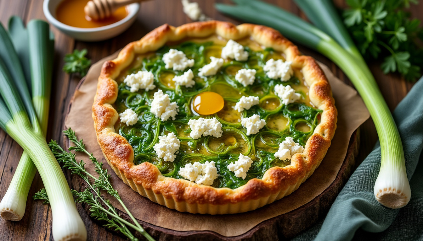 découvrez la recette facile et gourmande de la tarte poireau chÚvre miel : une alliance savoureuse entre la douceur des poireaux, le goût du chÚvre et la touche sucrée du miel. idéal pour un repas convivial !